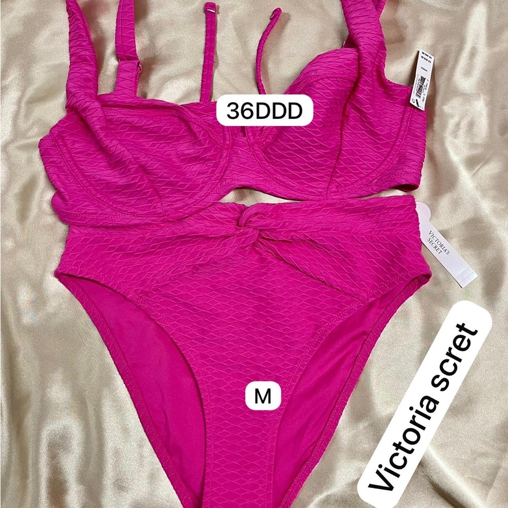 Victoria's Secret Fuchsia Textured Bikini Set